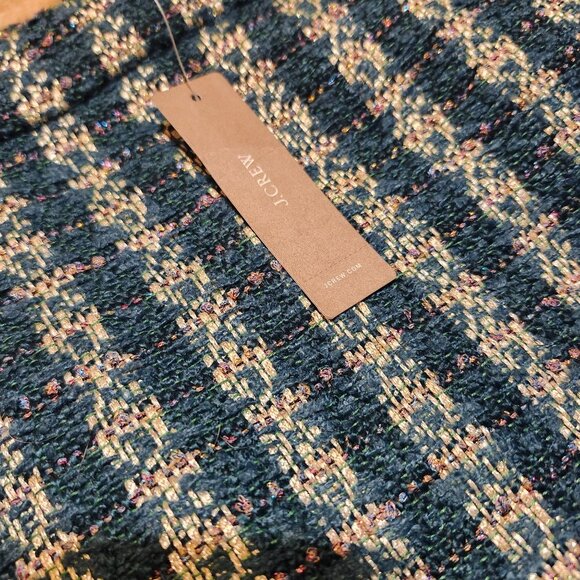 J.Crew Womens Tweed Pencil Skirt No. 2 Size 8 Plaid Wool Blend New With Tags - Picture 2 of 9